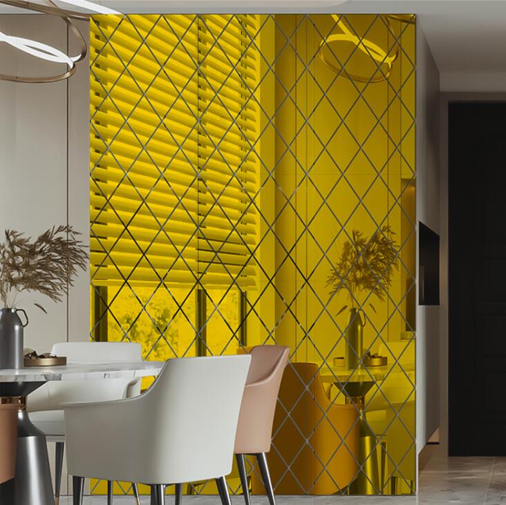 Miroir Adhésif doré grande taille