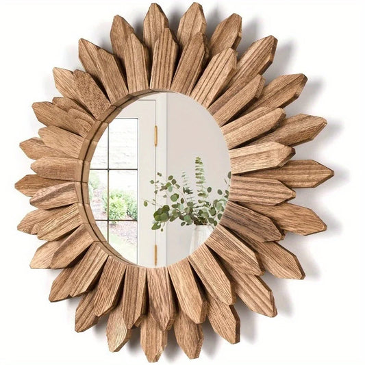 Miroir Soleil en Bois