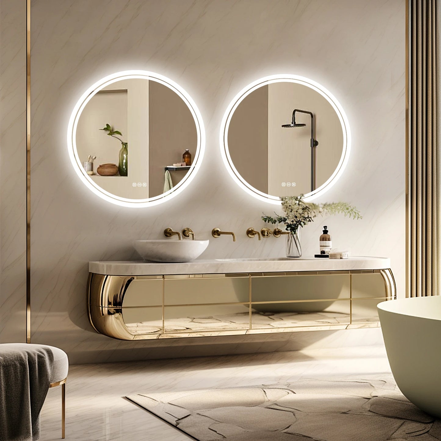 Miroir Rond Lumineux 60 cm