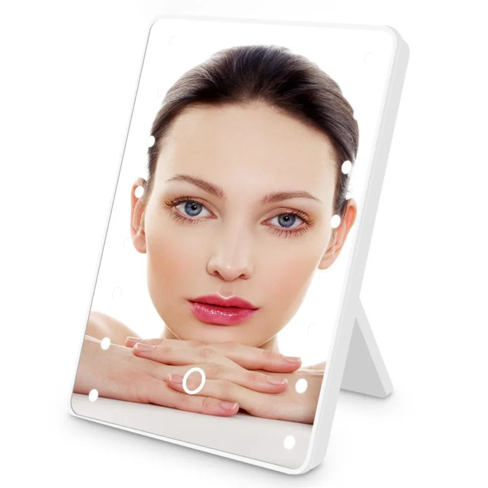 Miroir de maquillage blanc LED