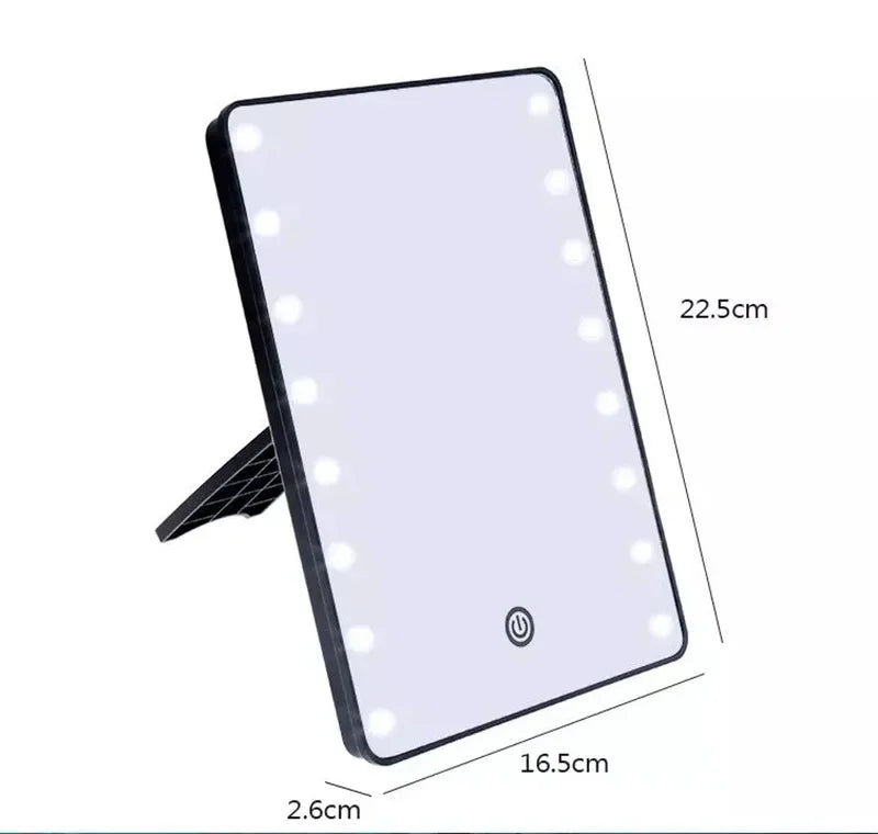 Miroir de maquillage noir LED