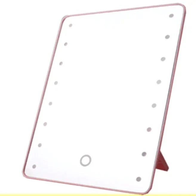 Miroir de maquillage rose LED