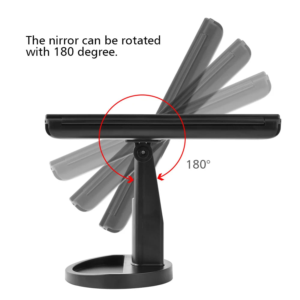 miroir maquillage sur pied rotatif