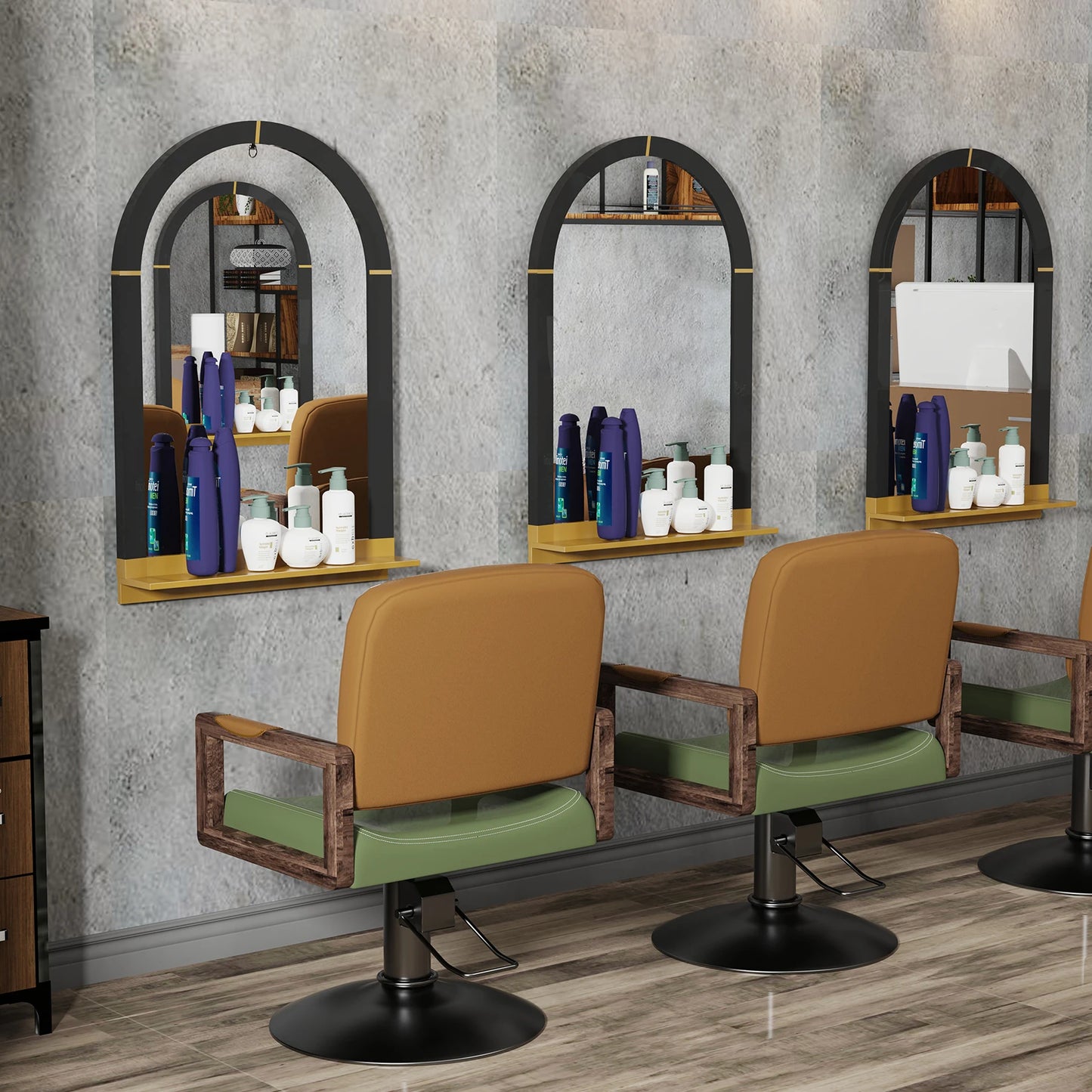 miroir mural avec étagère3