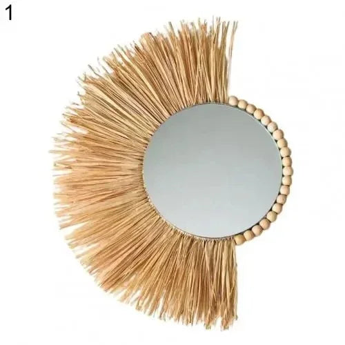 miroir paille boheme