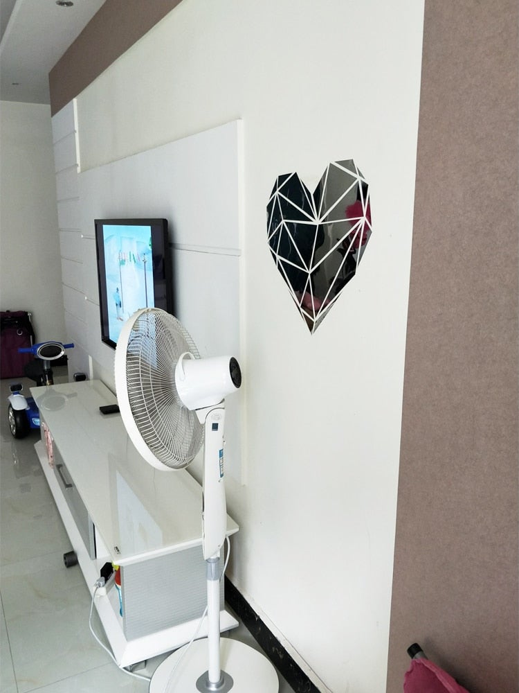 Miroir Adhésif Coeur 3D