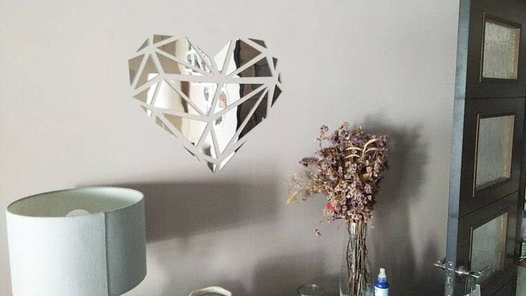 Miroir Adhésif Coeur 3D