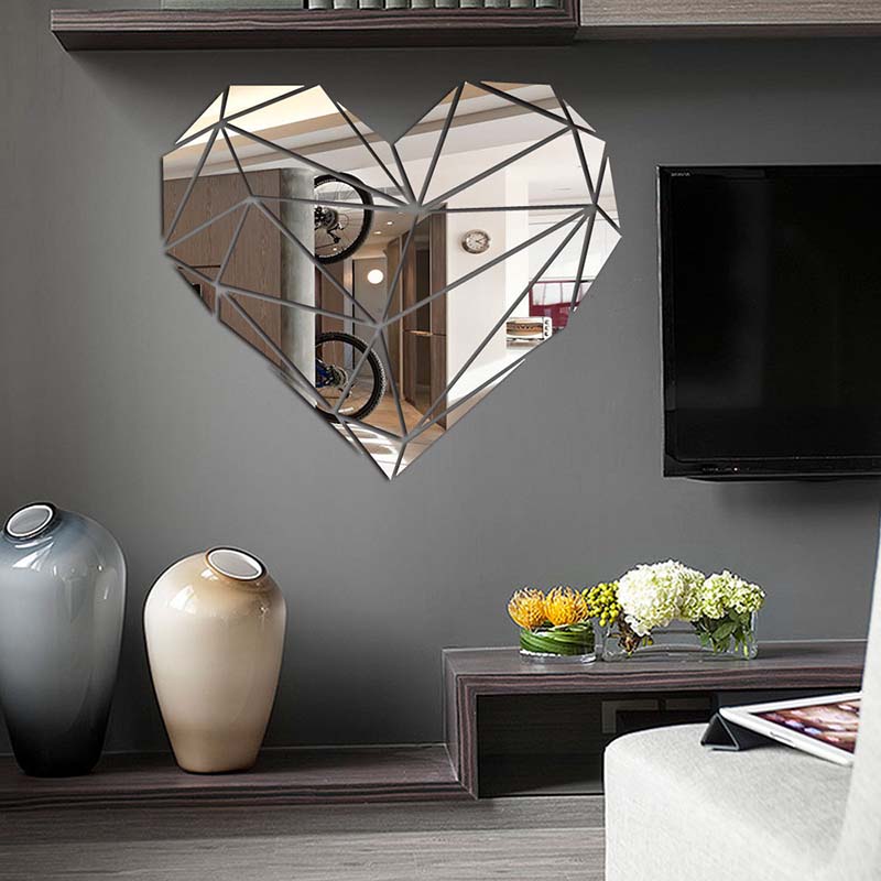 miroir adhesif coeur 1