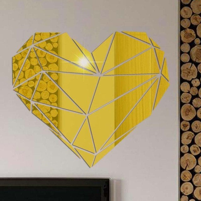 Miroir Adhésif Coeur 3D