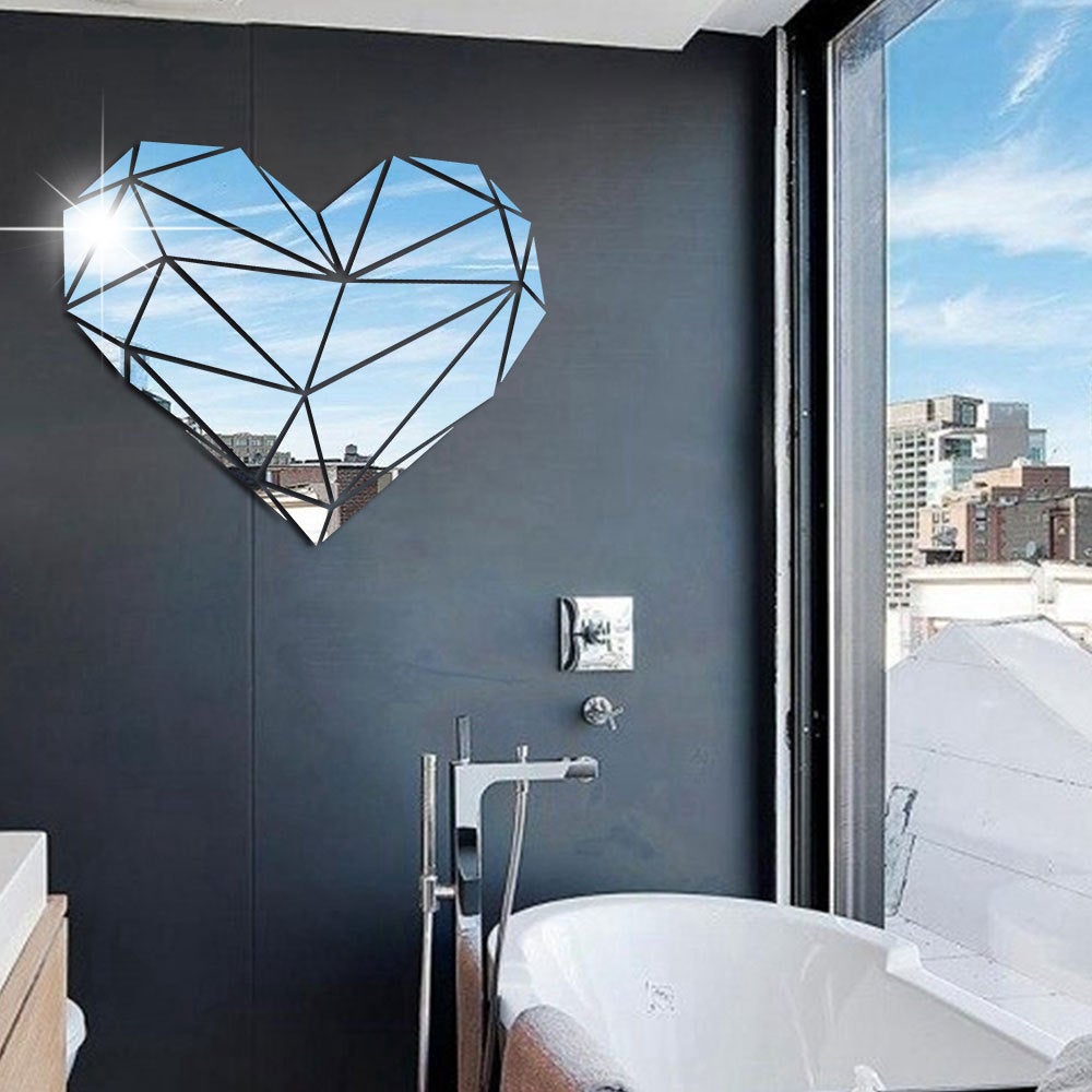 miroir autocollant coeur