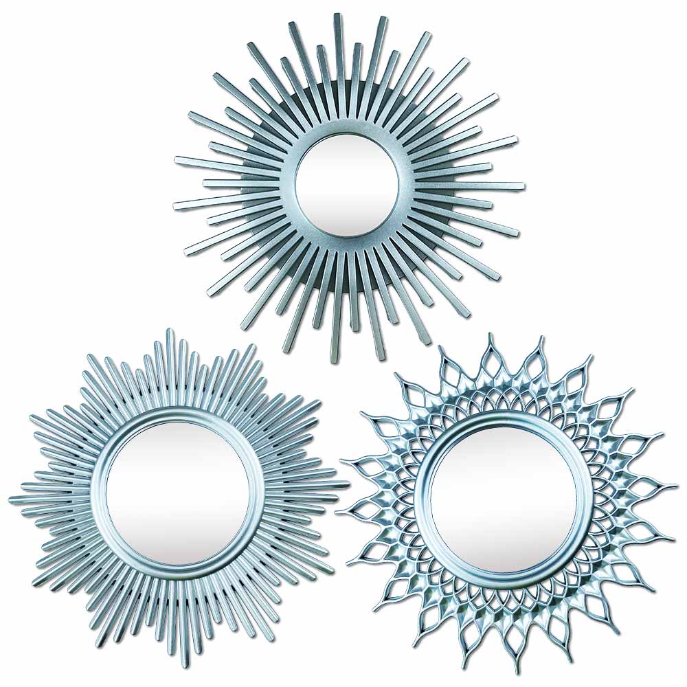 Petit Miroir Soleil Argenté
