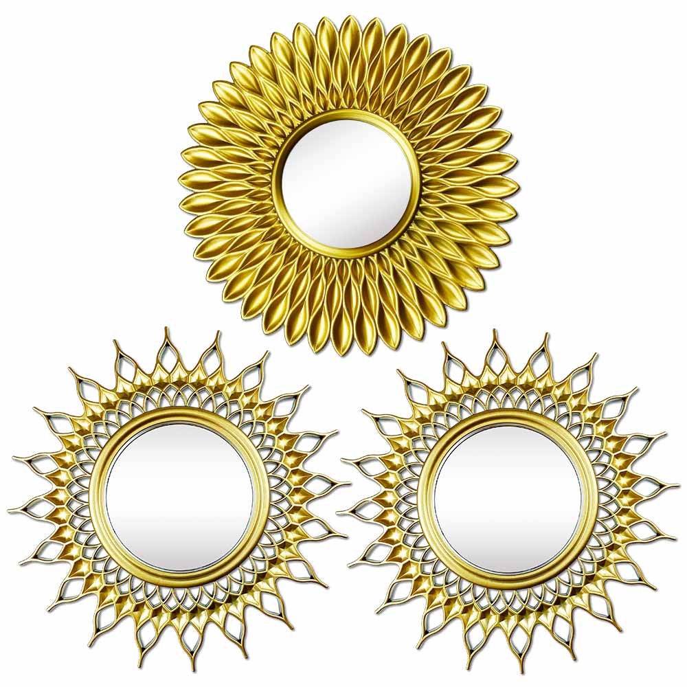 Petit Miroir Soleil Doré 1