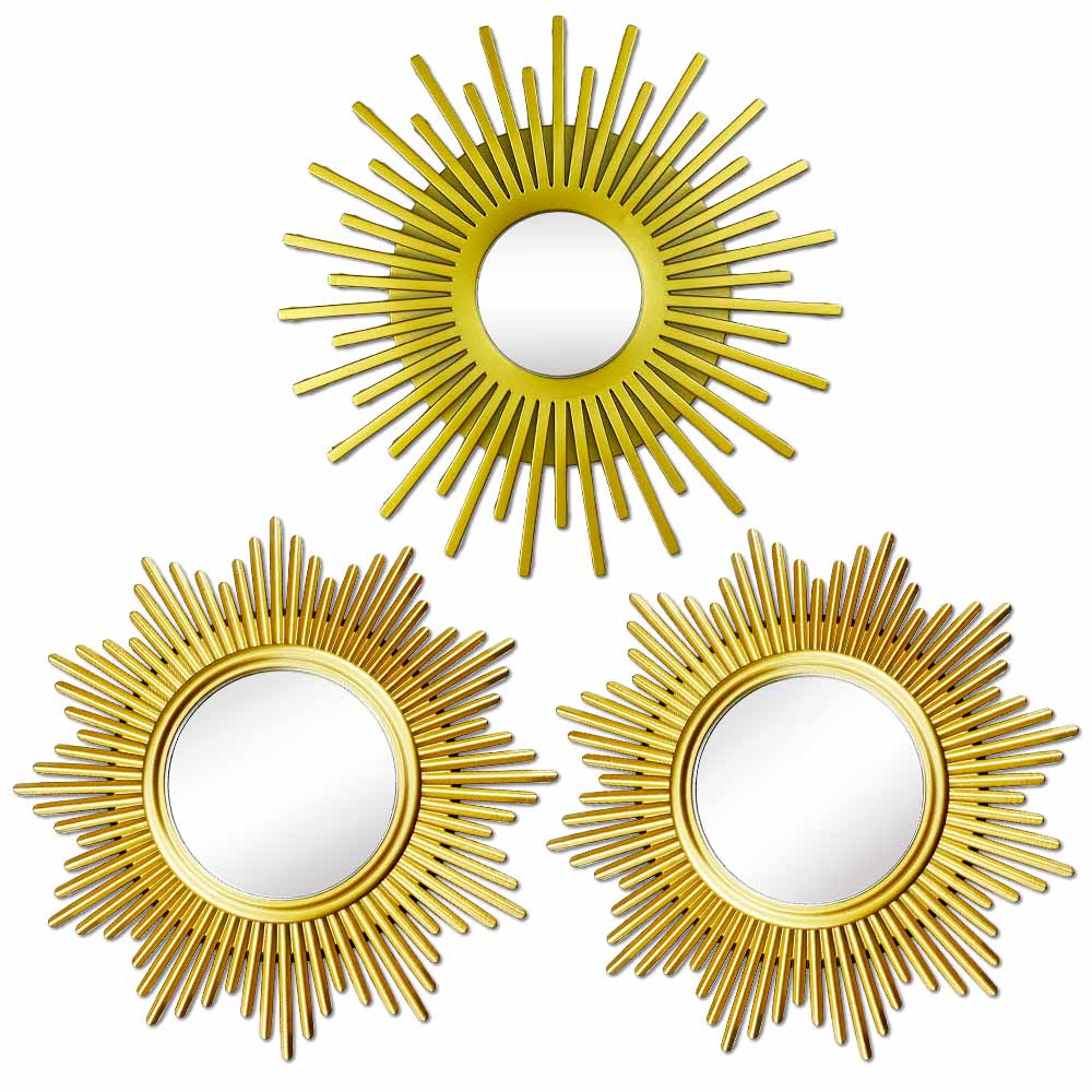 Petit Miroir Soleil Doré 4